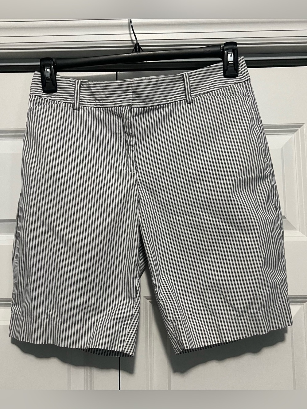 Talbots Gray Pinstriped Tailored “Perfect Shorts”
